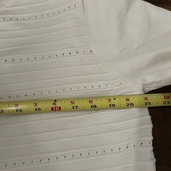 Spense Ivory White Rayon Blend Cardigan Sweater Size XXL NEW - Picture 4 of 12